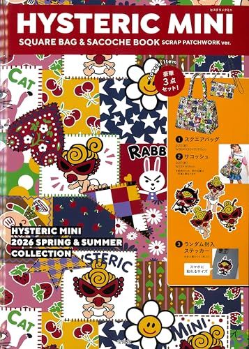 新品】HYSTERIC MINI SQUARE BAG & SACOCHE BOOK SCRAP PATCHWORK ver