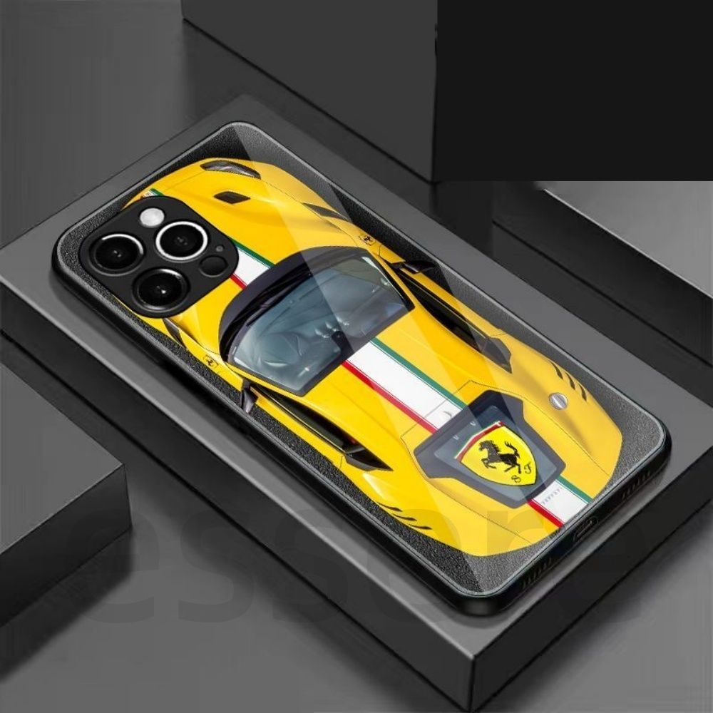 フェラーリ iPhoneケース iPhone14-17対応 耐衝撃ガラス製 - メルカリ