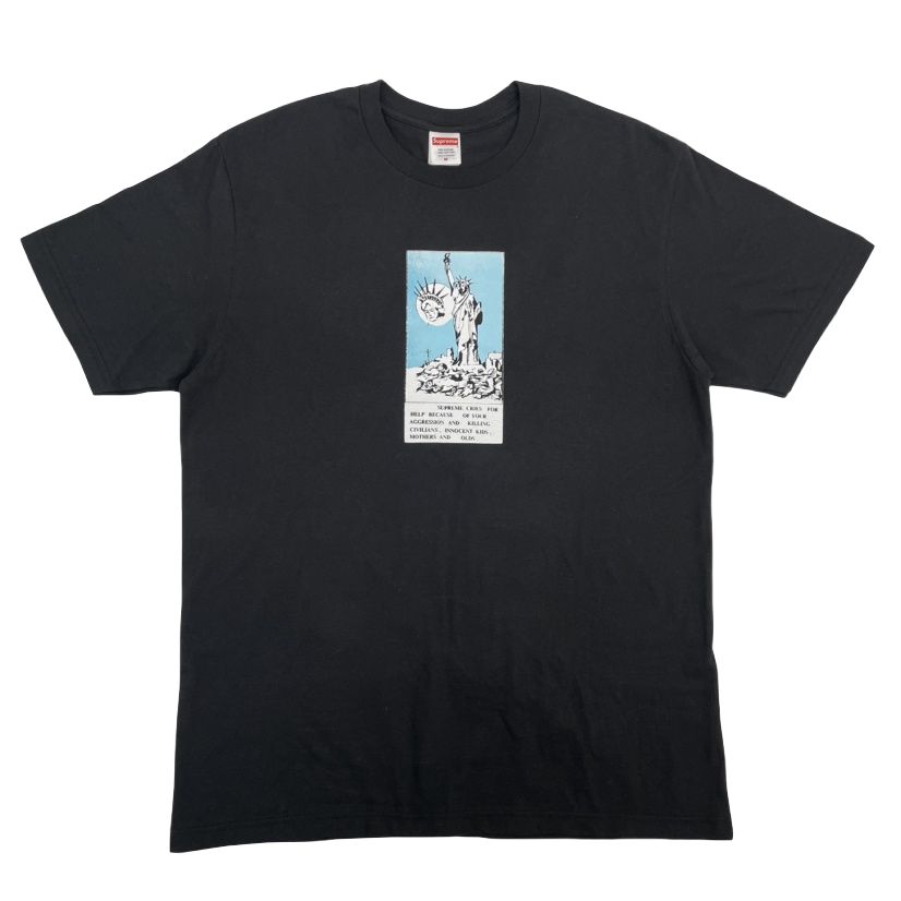 未使用品 SUPREME シュプリーム 自由の女神 プリント Tシャツ トップス ブラック サイズM