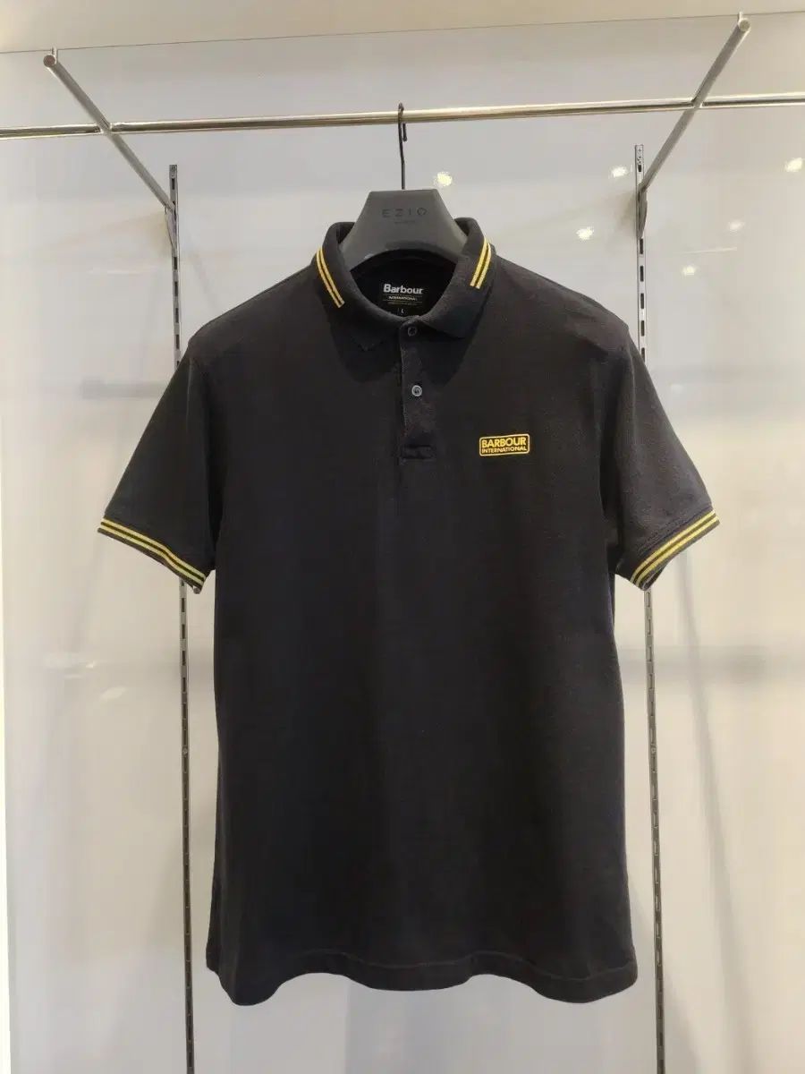 バブアー インターナショナル ブラック 半袖 ポロTシャツL