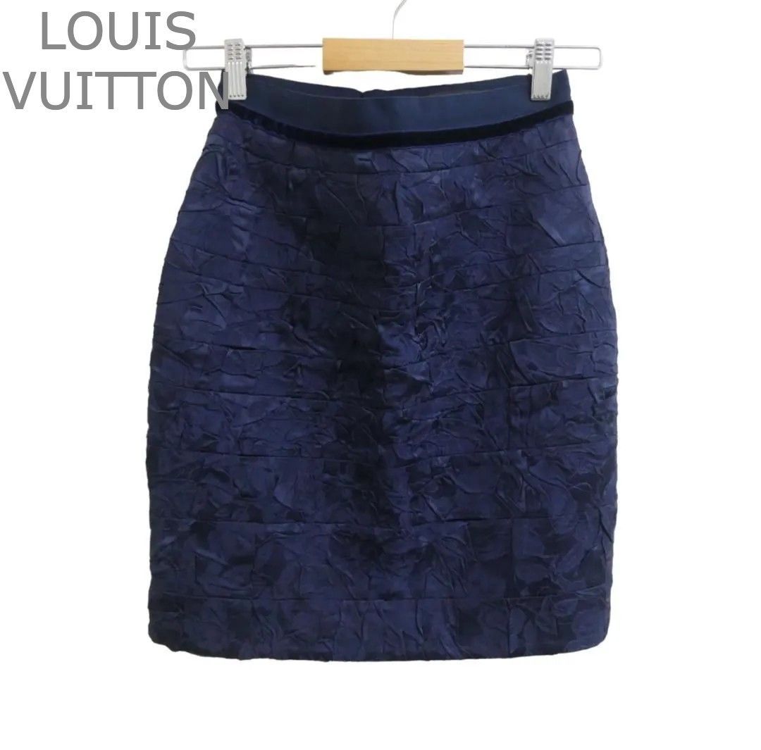 LOUIS VUITTON ヴィトン　スカート　サイズ34 XS相当 LOUIS VUITTON ルイヴィトン ひざ丈スカート XS 白 ひざ丈スカート