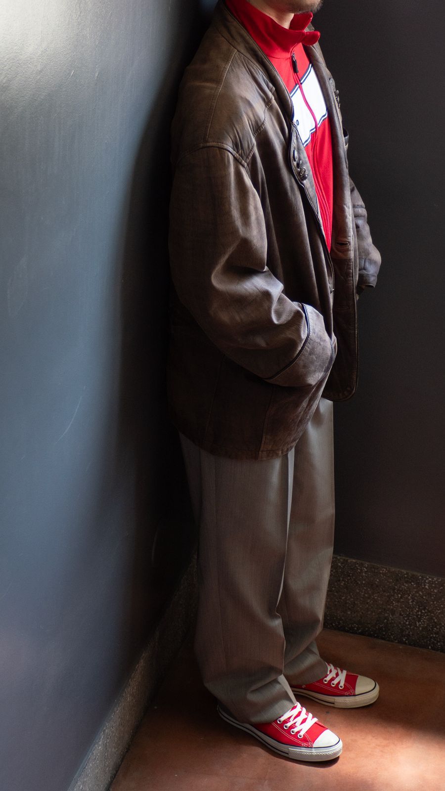 unknown 1980s Leather tyrolean Jacket - メルカリ