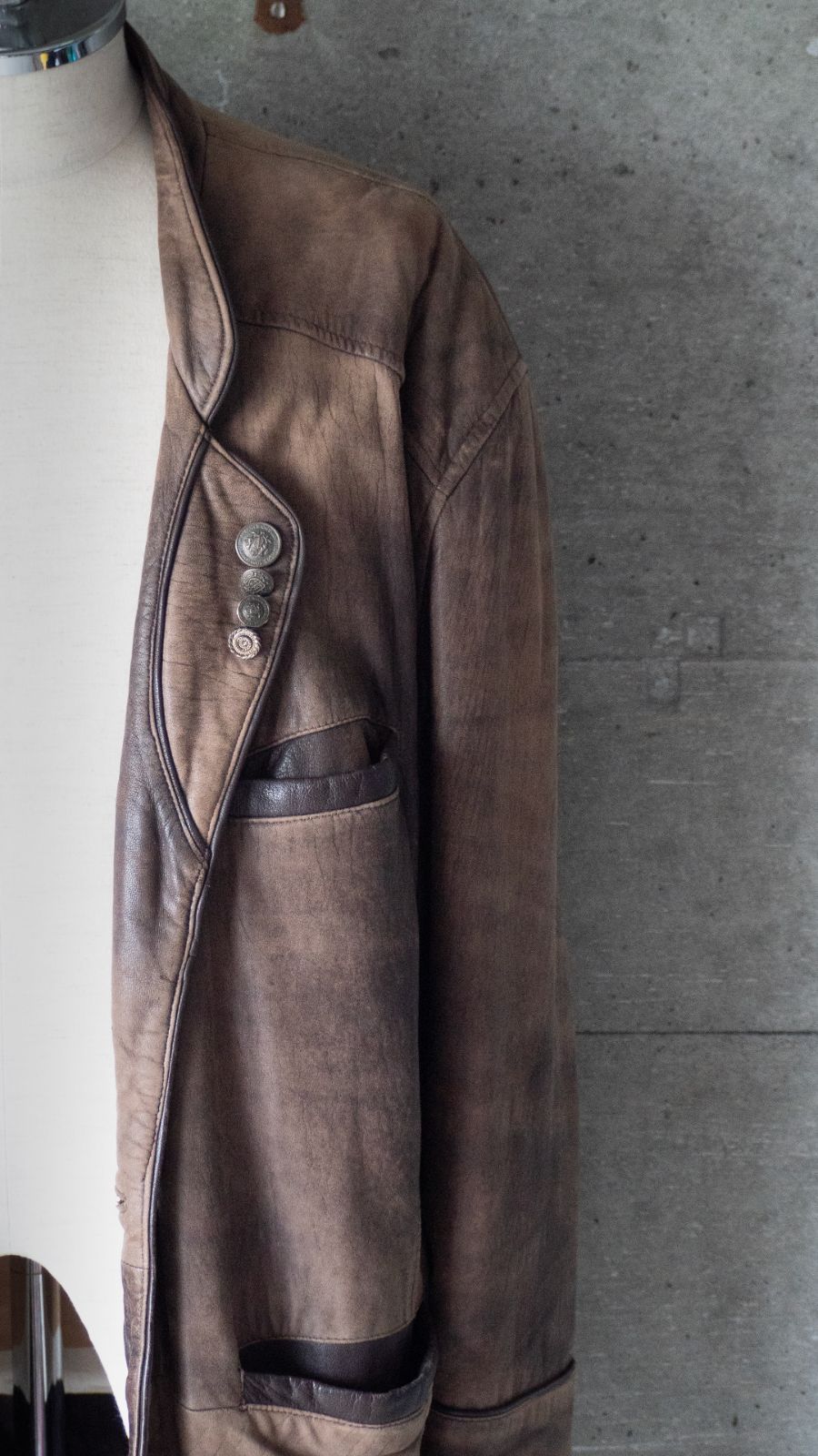 unknown 1980s Leather tyrolean Jacket - メルカリ