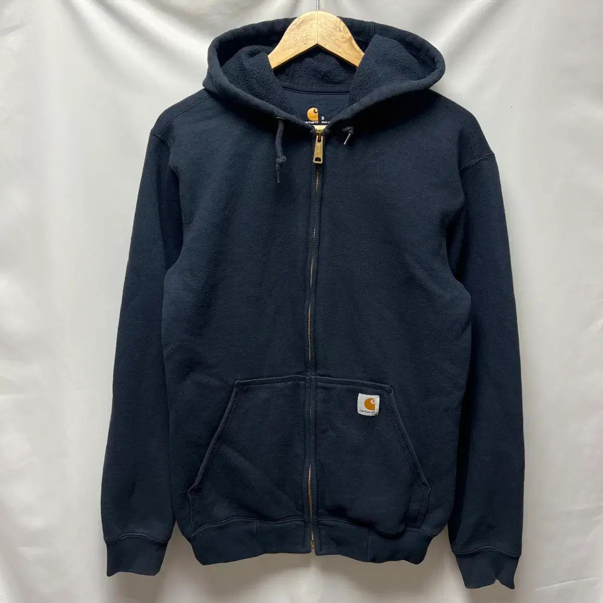 正規品/S カーハート オリジナルフィット ネイビー フードジップアップ