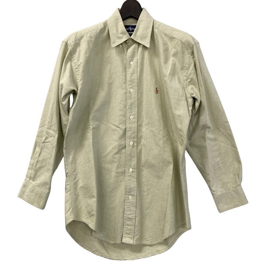 ラルフローレン ボタンダウンシャツ 90年代 yarmouth カーキ メンズ サイズ15-32 Ralph Lauren 【AFB5】