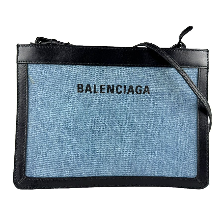 バレンシアガ BALENCIAGA ショルダーバッグ ネイビーポシェット 339937