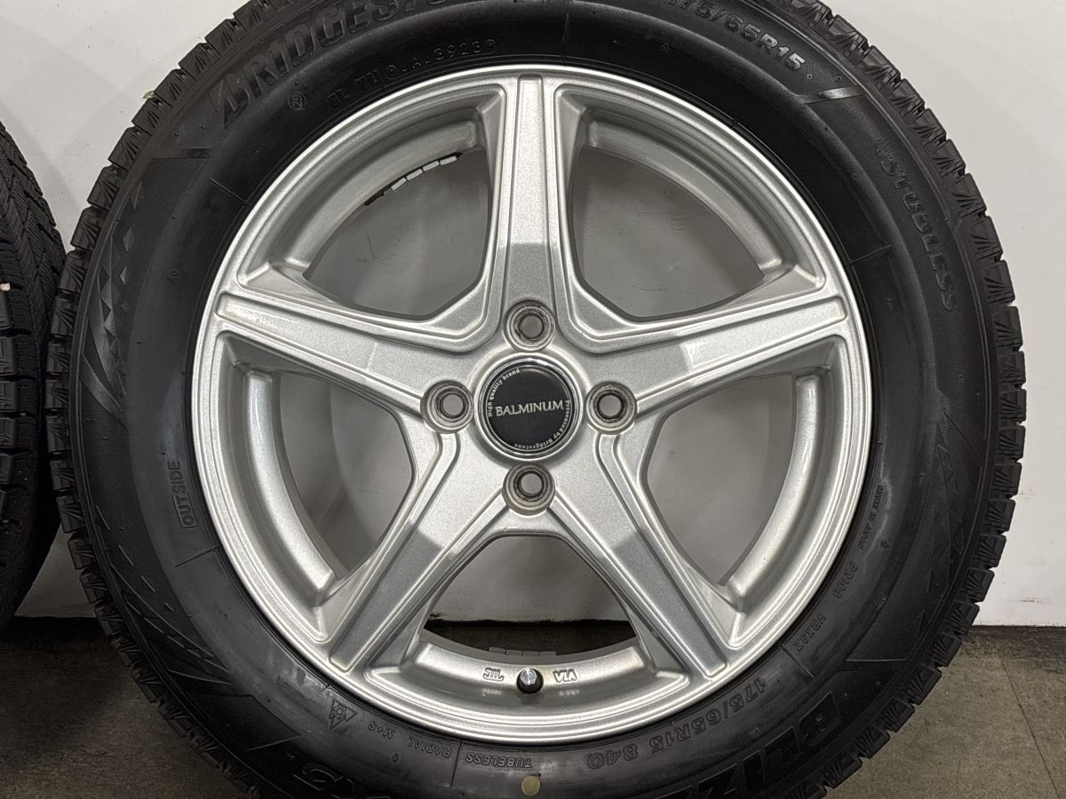 バリ溝】バルミナ 15in 5.5J +45 PCD100 ブリヂストン ブリザック VRX3