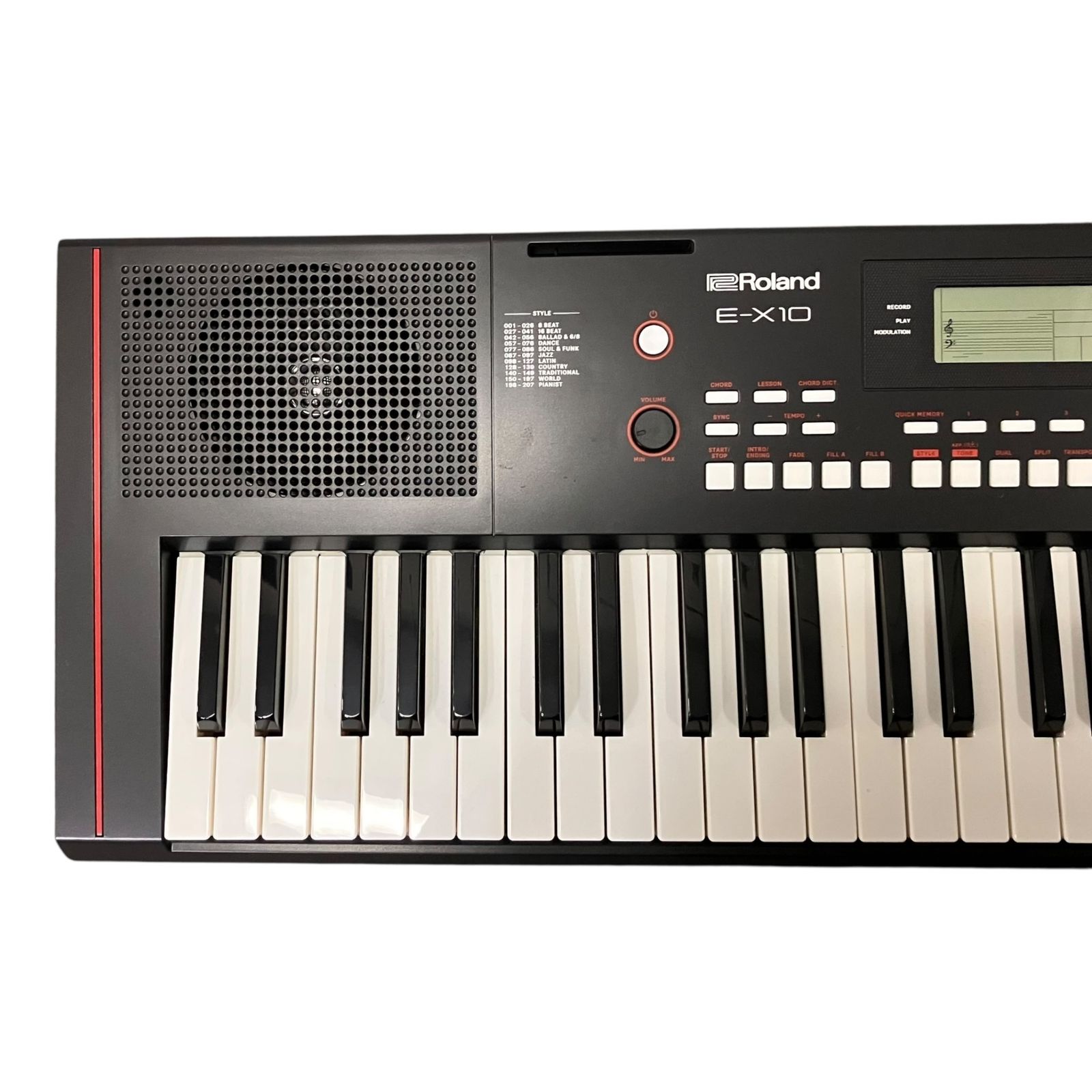 □Roland E-X10 2023年製 電子キーボード 61鍵 ブラック ACアダプター 