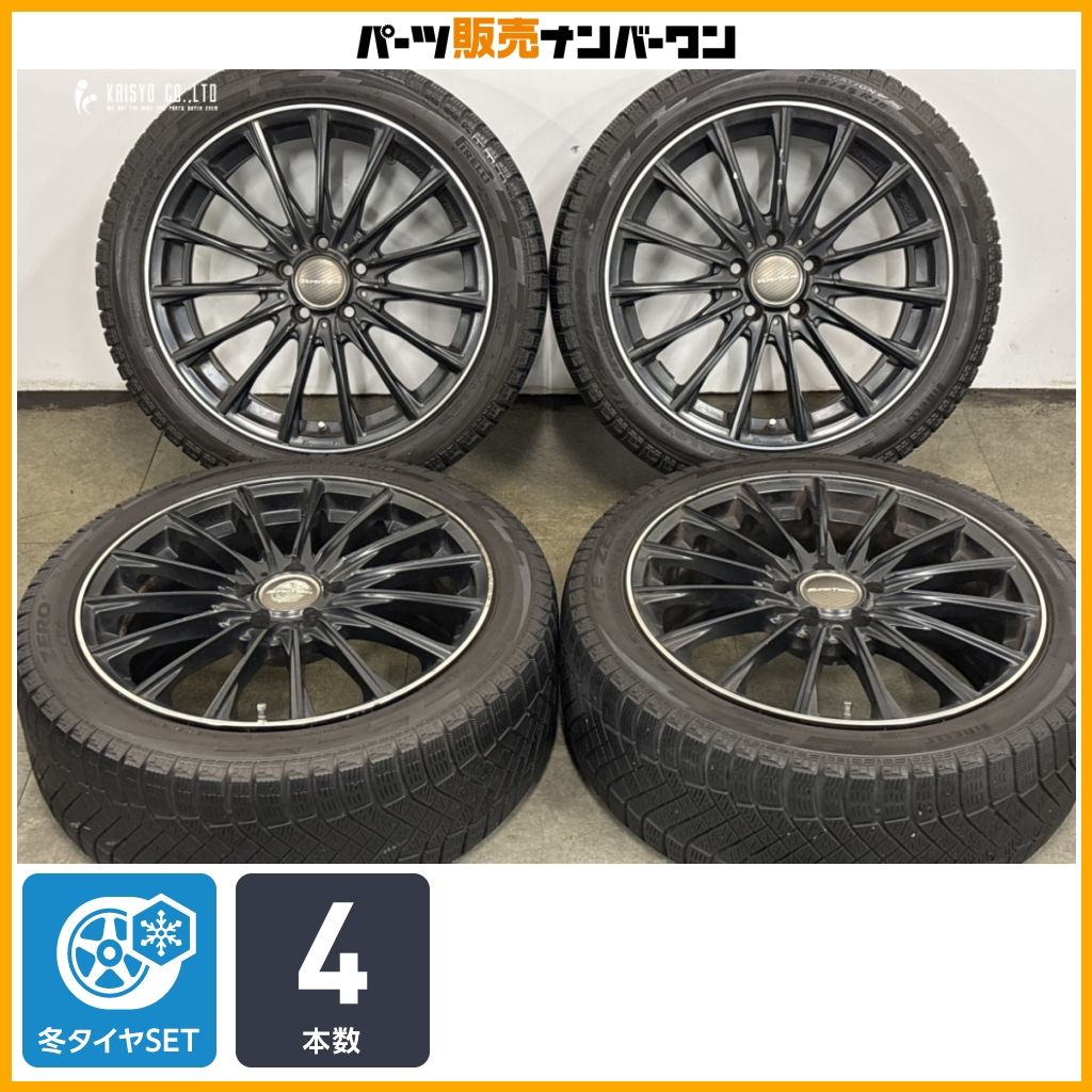 【交換用に】ユーロテック ユーロステージ TW15 18in 7.5J +44 PCD112 ピレリ アイスゼロ 225/45R18 ベンツ W246 Bクラス W205 Cクラス