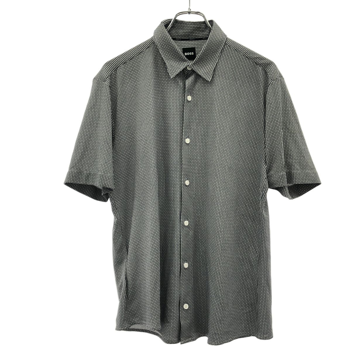 HUGO BOSS ヒューゴ ボス 総柄 ショートスリーブシャツ 50554313 ホワイト ブラック M