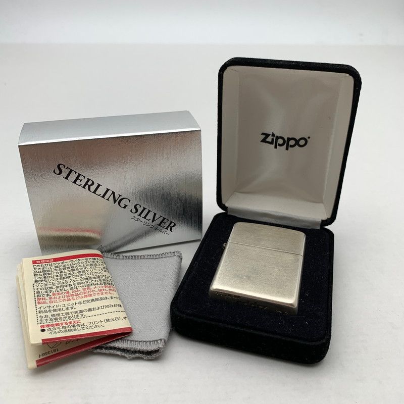 【中古品】 ZIPPO ジッポ STERLING SILVER スターリング シルバー プレーン SILVER 2023年 USA製 喫煙具 【206-260518-mh-08-fuzh】