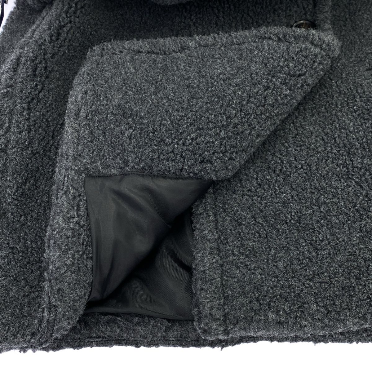 CINOH チノ 23AW BOA COCOON COAT ボアコクーンコート 23WC0007 ダークグレー 38 CINOH チノ 23AW BOA COCOON COAT ボアコクーンコート 23WC0007