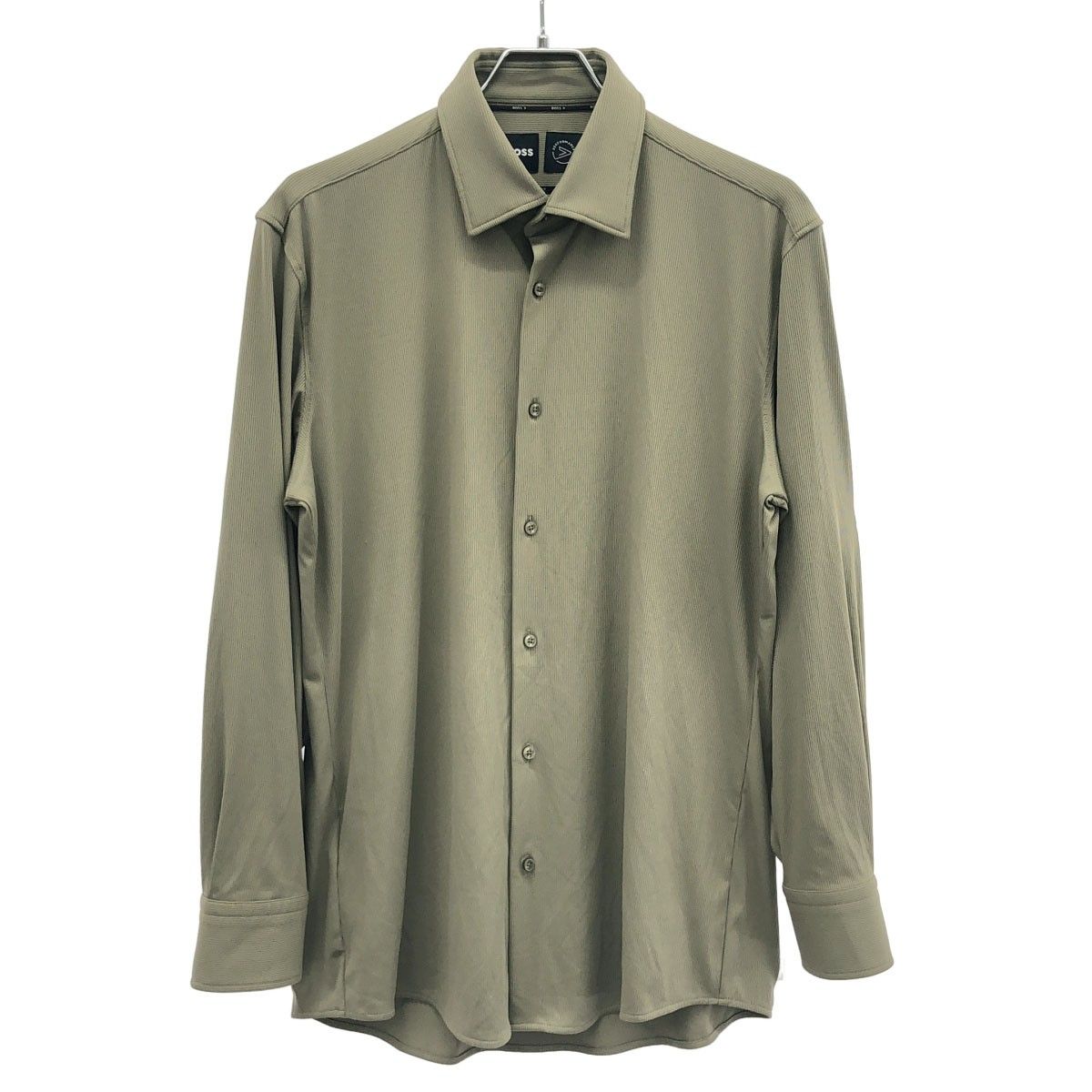 HUGO BOSS ヒューゴ ボス スリムフィットシャツ ブラッシュド ストレッチフランネル 50550068 グリーン M
