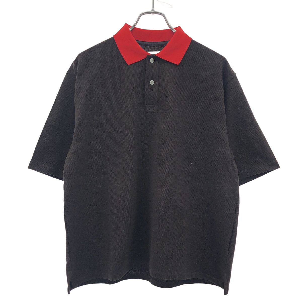 JOHN MASON SMITH ジョン メイソン スミス 26SS COTTON PIQUE S/S POLO SHIRT ショートスリーブバイカラーポロシャツ 26SCT-238S ブラウン レッド S