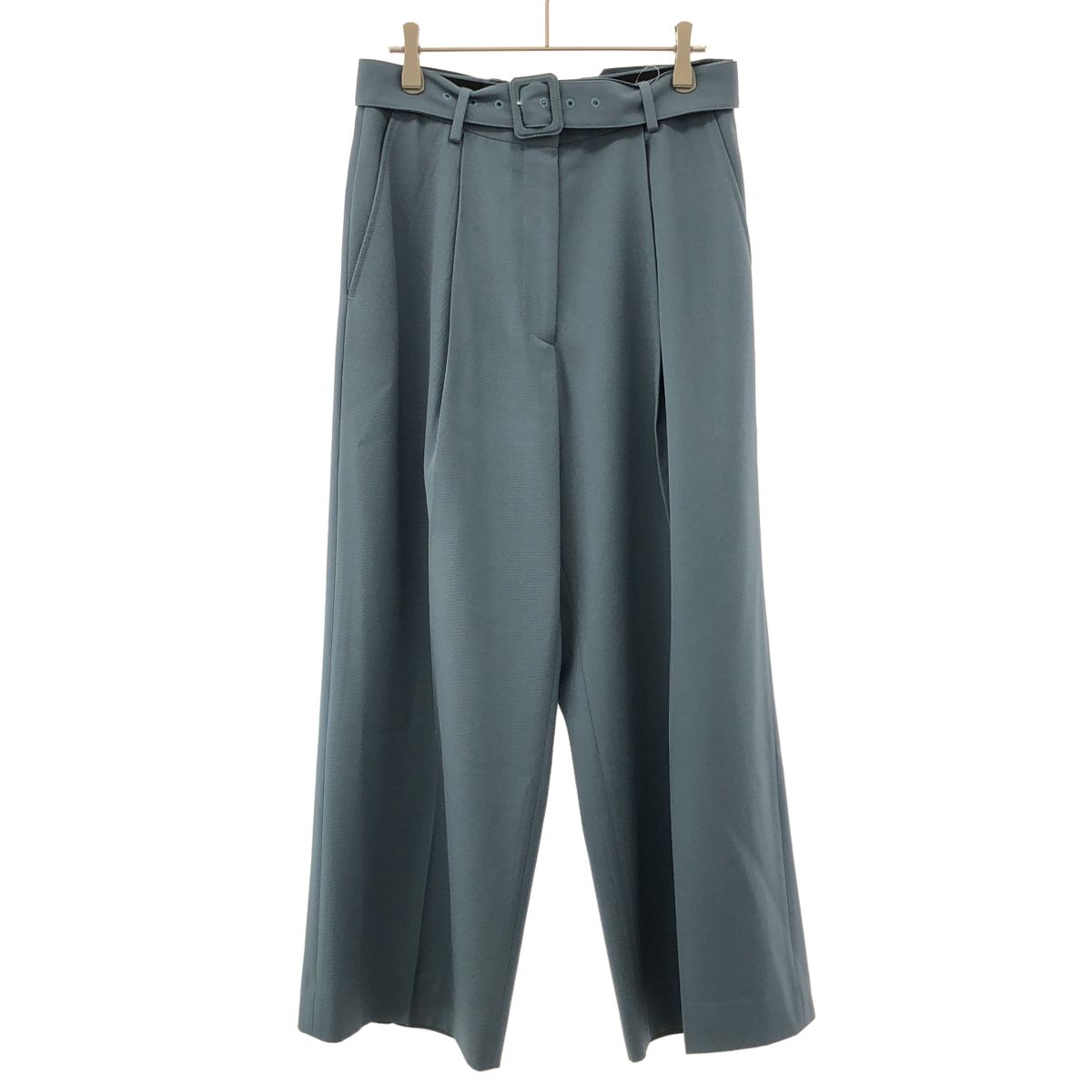 DRIES VAN NOTEN ドリスヴァンノッテン ベルテッドワイドトラウザーパンツ ブルー 34