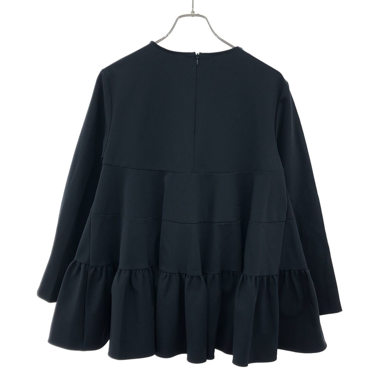 yori ヨリ 23SS ティアードストレッチブラウス YR21-23048SP ネイビー