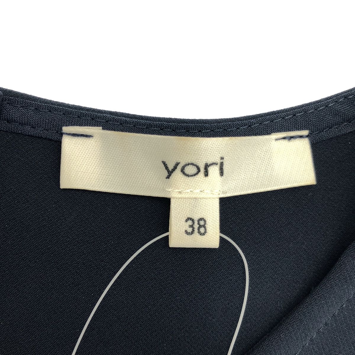 yori ヨリ 23SS ティアードストレッチブラウス YR21-23048SP ネイビー