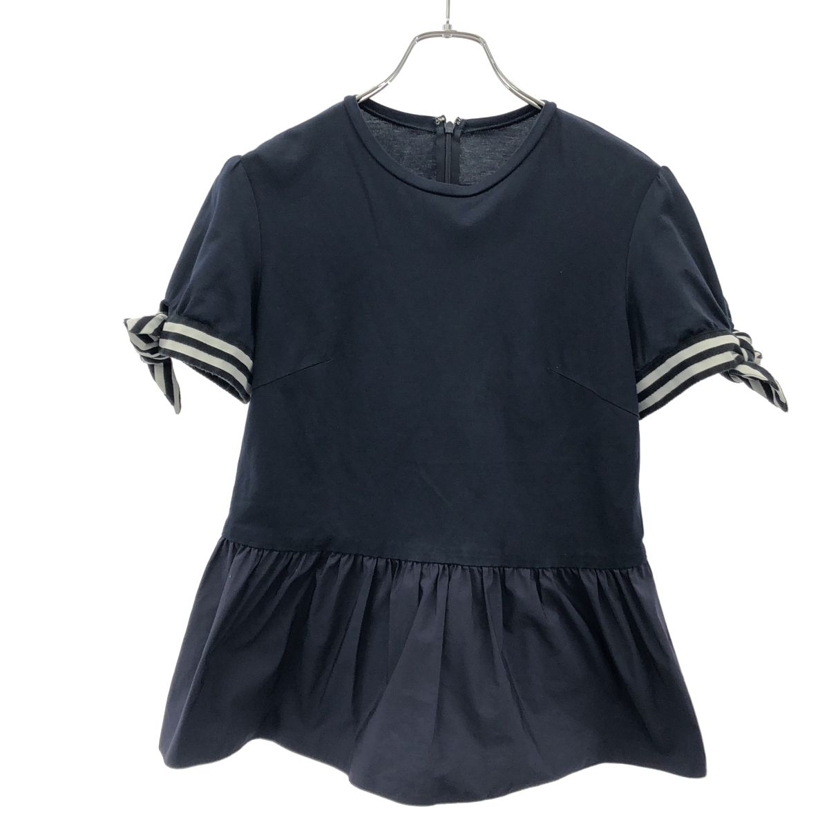 BORDERS at BALCONY ボーダーズアットバルコニー 伊勢丹別注 BALLERINA TOP トップス BD2211I-3C-24 ネイビー 38 18,980円