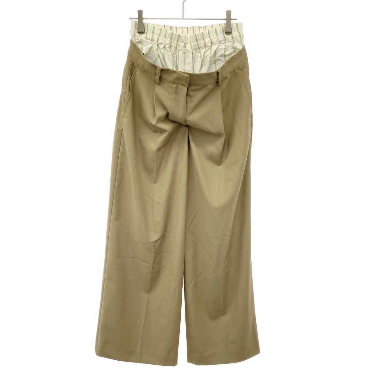 TODAYFUL トゥデイフル Double Waist Trousers ダブルウエストトラウザース パンツ 12410715 ベージュ 36