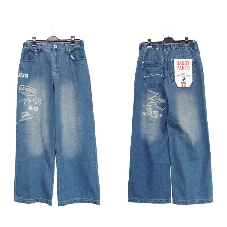 ネスタブランド デニムパンツ NESTA BRAND オーバーダイ デニム バギー