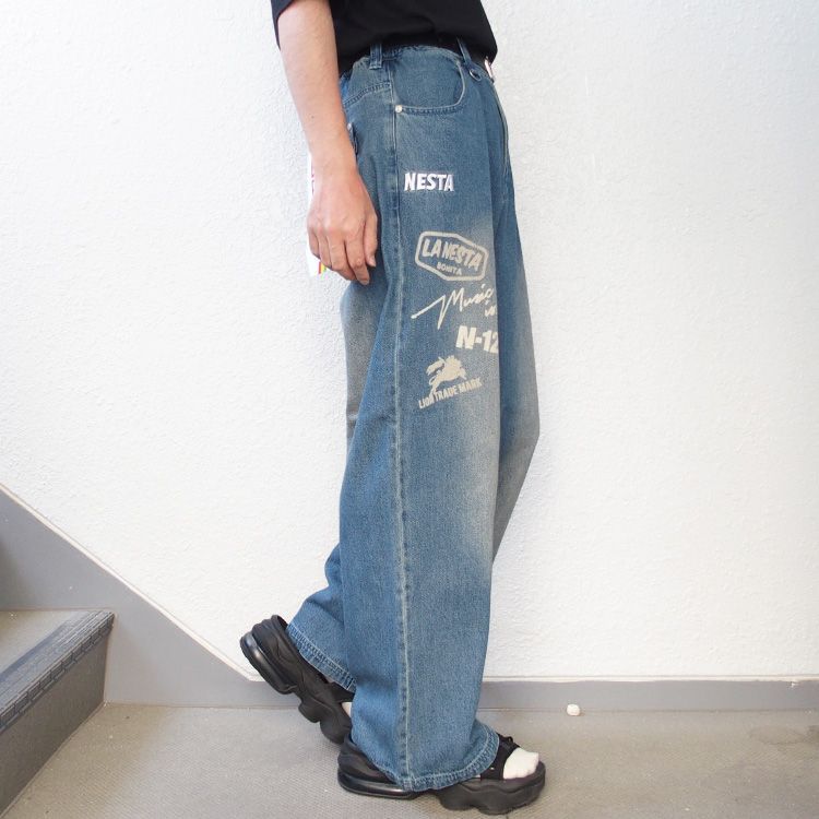 ネスタブランド デニムパンツ NESTA BRAND オーバーダイ デニム バギー 