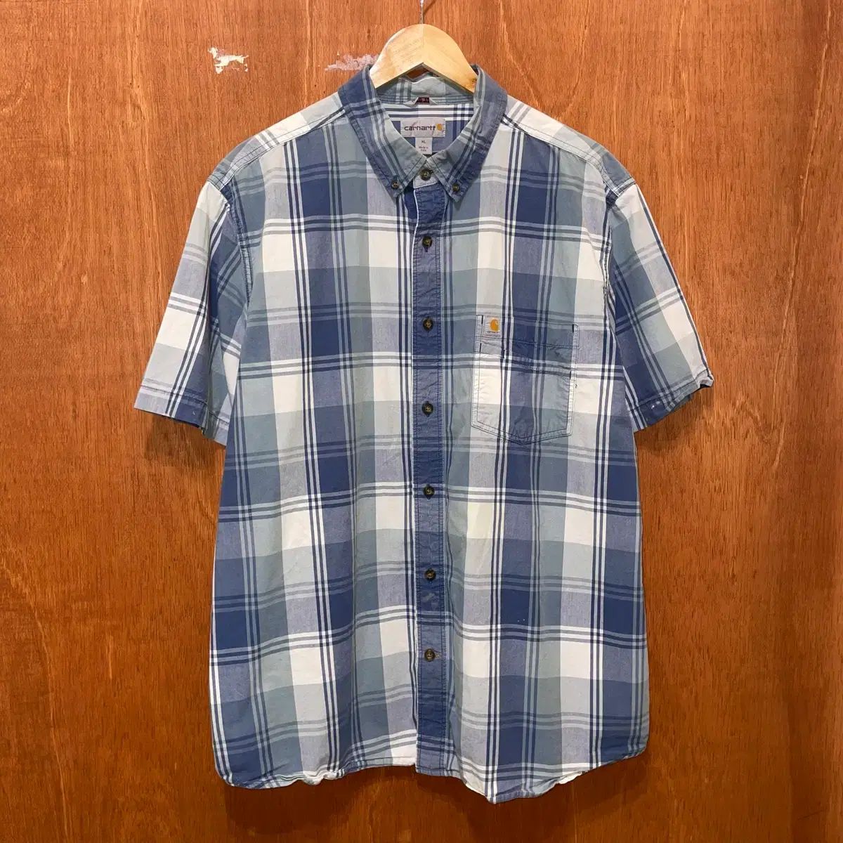 (XL) Carhartt カーハート CHECK 半袖 シャツ リラックスドフィット