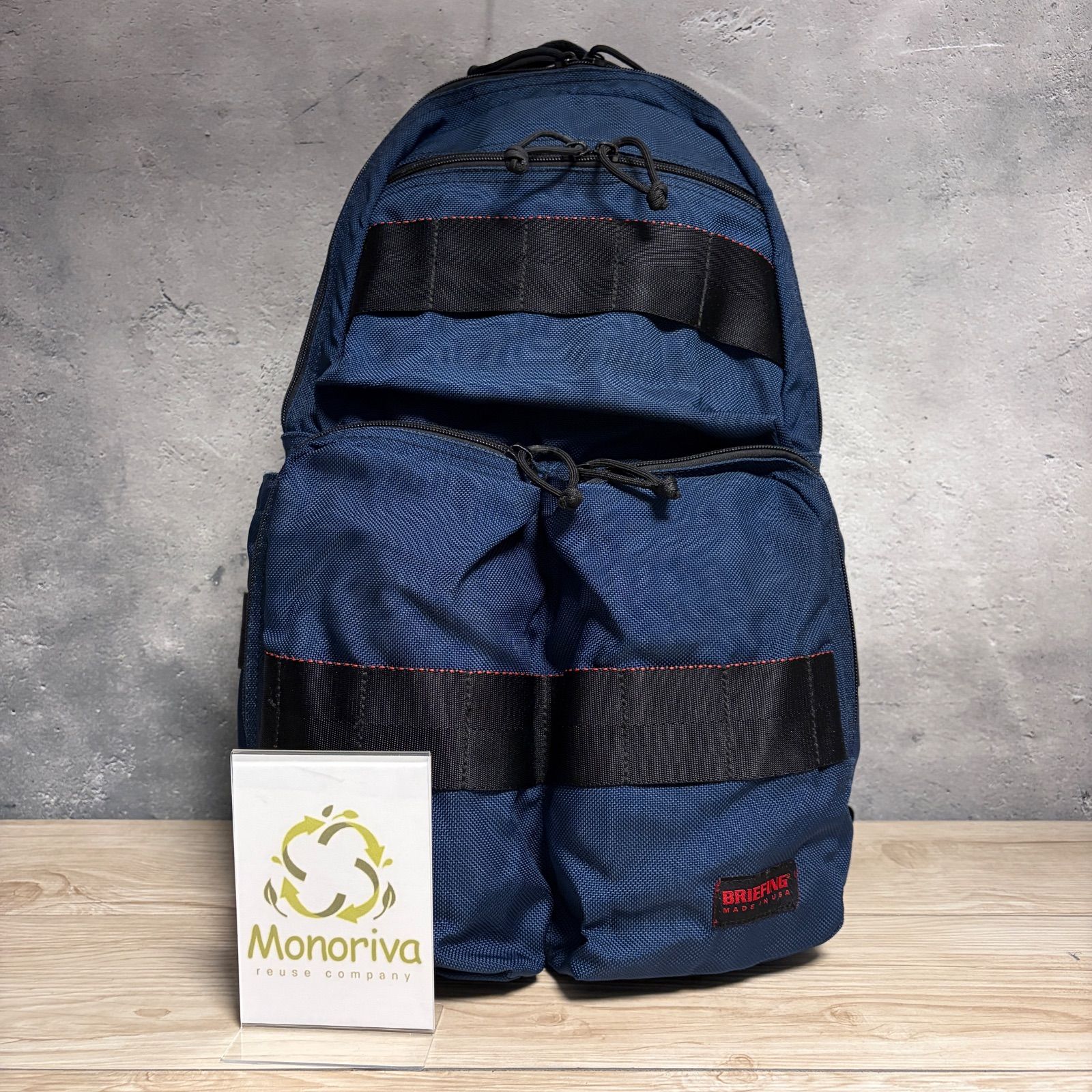 ✨BRIEFING × TOMORROWLAND リュック ネイビー USA製 バックパック θ↑-971✨
