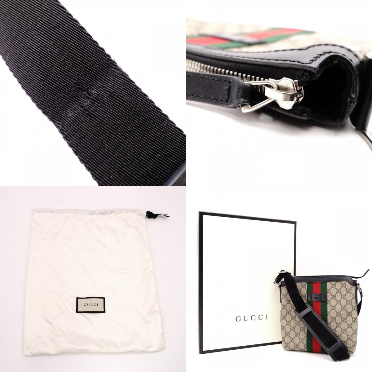 GUCCI グッチ GG スプリーム ショルダーバッグ PVC キャンバス 