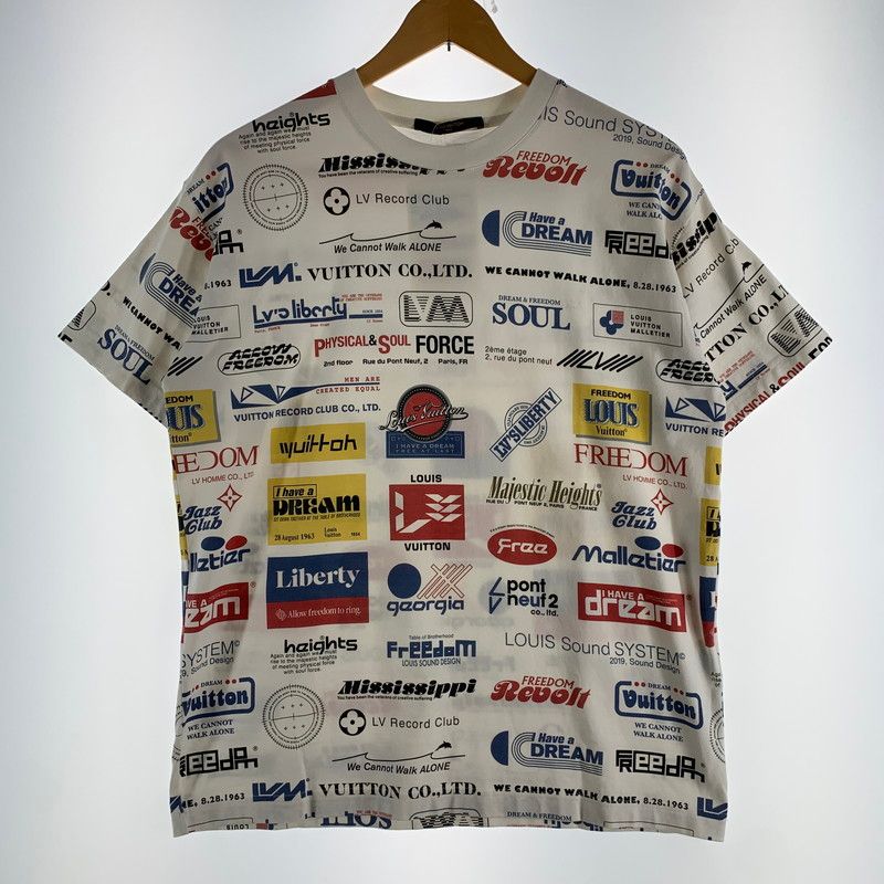 【中古品】 LOUIS VUITTON ルイヴィトン 1A5DGJ VCCM09 19年 ALPHABET LOGO PRINTING CASUAL SHORT SLEEVE ロゴ プリント 半袖 Tシャツ ト 【141-260518-mh-04-fuzh】