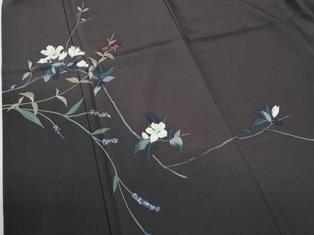 草野一騎 平和屋着物○染色作家 訪問着 暈し染め 正絹 染色作家 枝花文