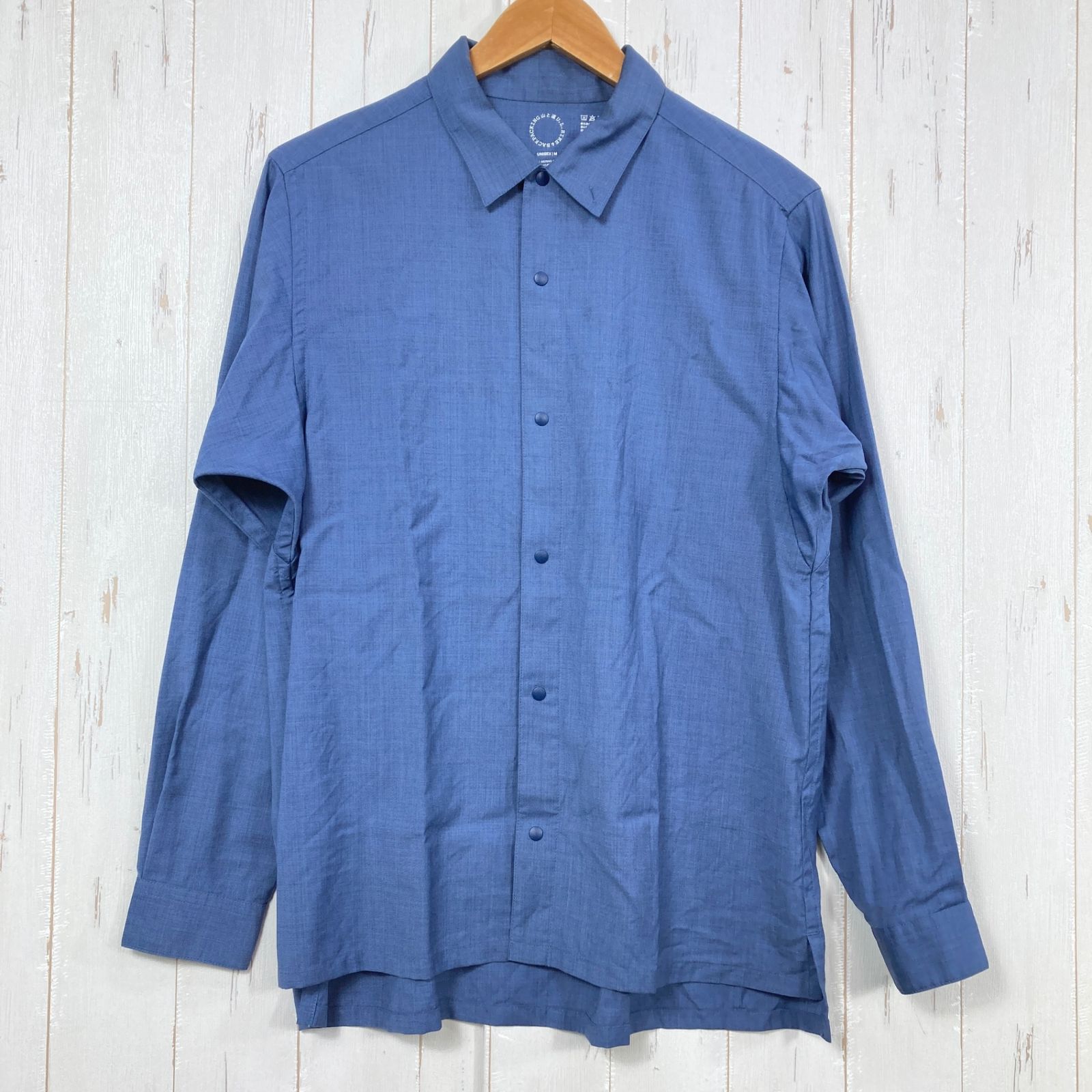 ✉️Unisex M ブルー系 Yamatomichi ( 山と道 ) メリノ シャツ Merino