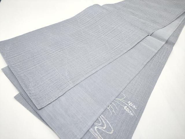 平和屋着物＊夏物 太鼓柄袋帯 すくい織 蟹 カニ 金銀糸 正絹 逸品 未