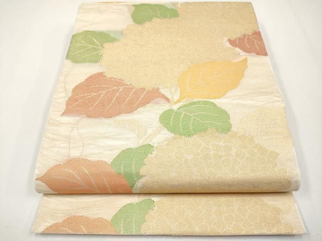 平和屋着物＊夏物　六通柄　本袋帯　紫陽花　金糸　正絹　逸品　CABG3516tx