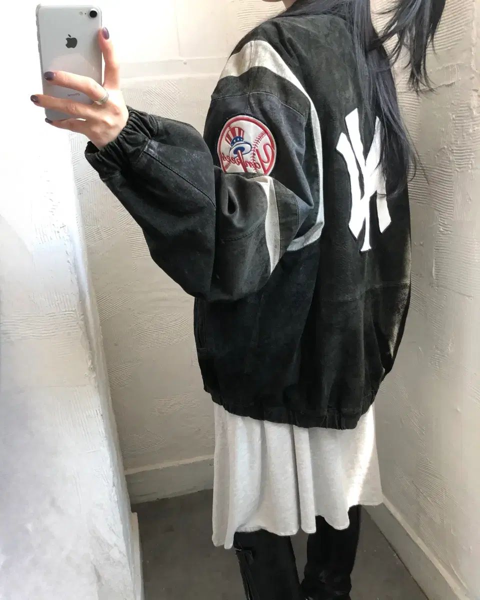 90s ヤンキース ニューヨーク・ヤンキース スウェード ジャケット
