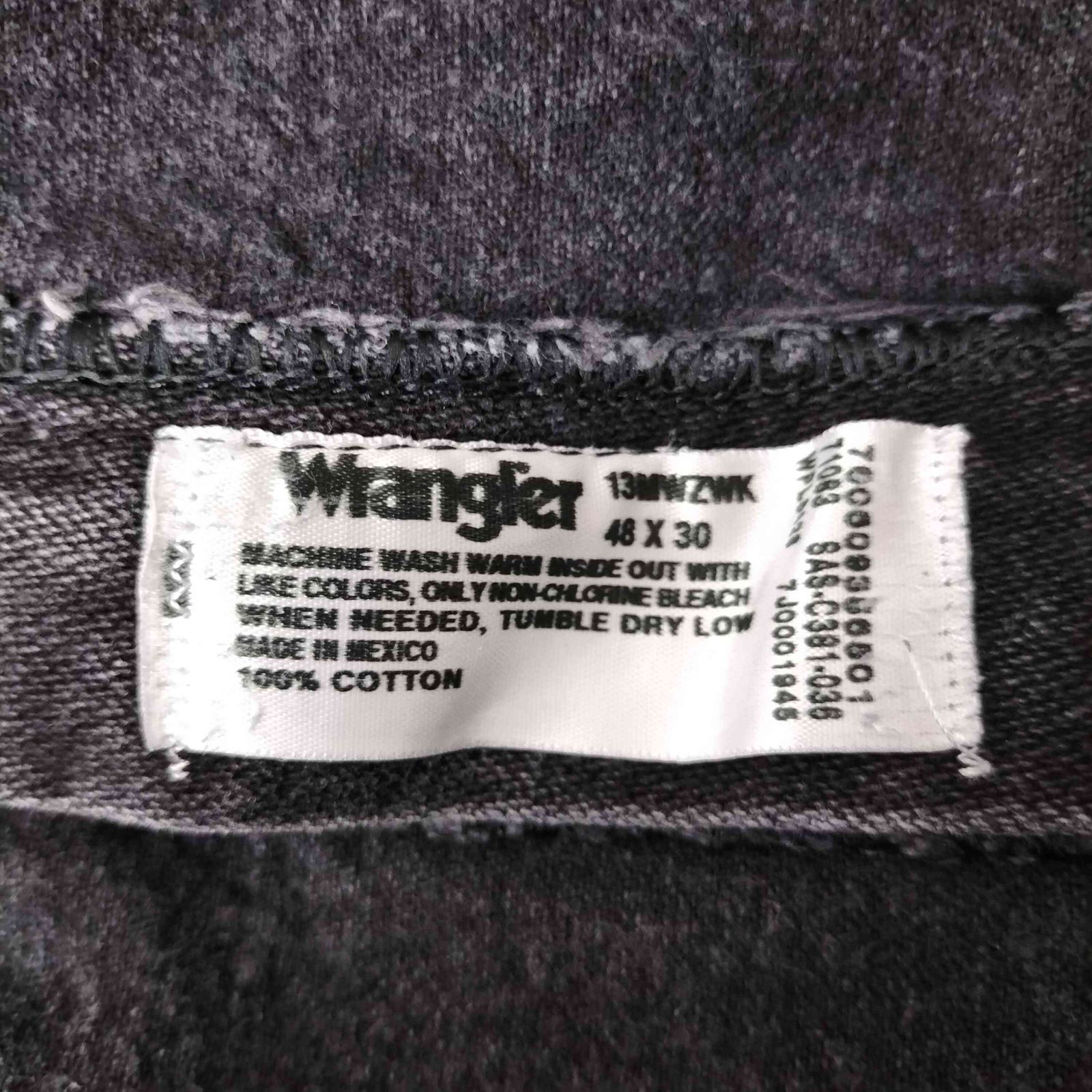ラングラー Wrangler 90-00s ブラックバギーデニム メンズ 46x30 