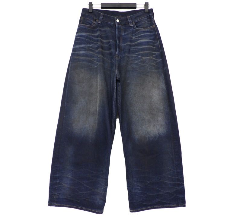 アクネストゥディオズ Acne Studios 【 2023M FN Darkside Leather B00370 】 スーパーバギー レザー ポケット デニム ジーンズ パンツ w27023