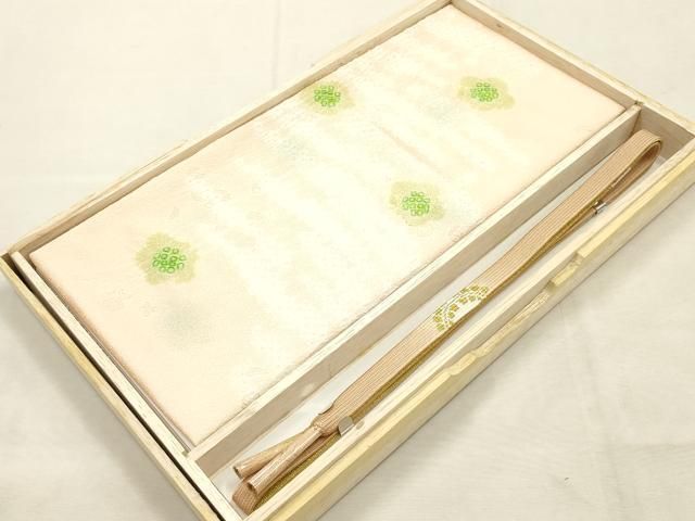 平和屋本店●和装小物　帯締め・帯揚げセット　高麗組 綾出し　絞り　舞花霞文　金糸　逸品　未使用　AABI8674ay 7,098円