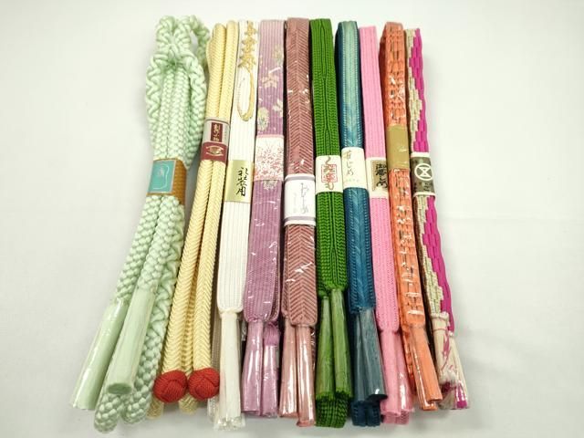 平和屋着物●和装小物　帯締め10本セット　高麗組　笹浪組　礼装用　そごう扱い　金糸　逸品　未使用　CABF7559ju 11,388円