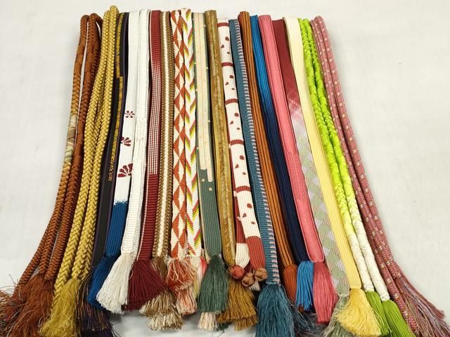 平和屋着物●和装小物　帯締め20本セット　高麗組　笹浪組　唐組　鴨川組　大和組　金銀糸　逸品　DABD8317zzz