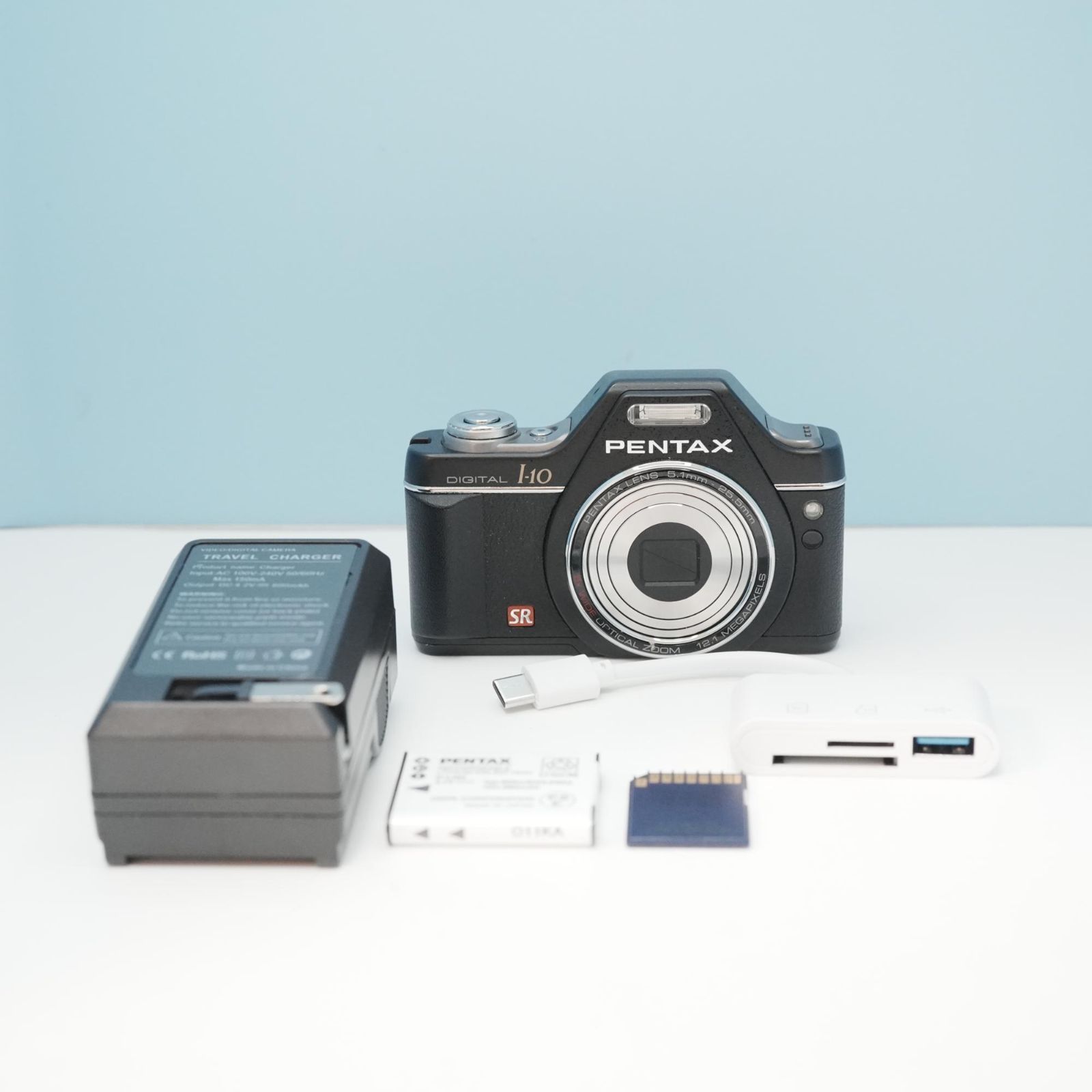 PENTAX DIGITAL Optio I-10 デジカメ スマホ転送OK フルセット a6525
