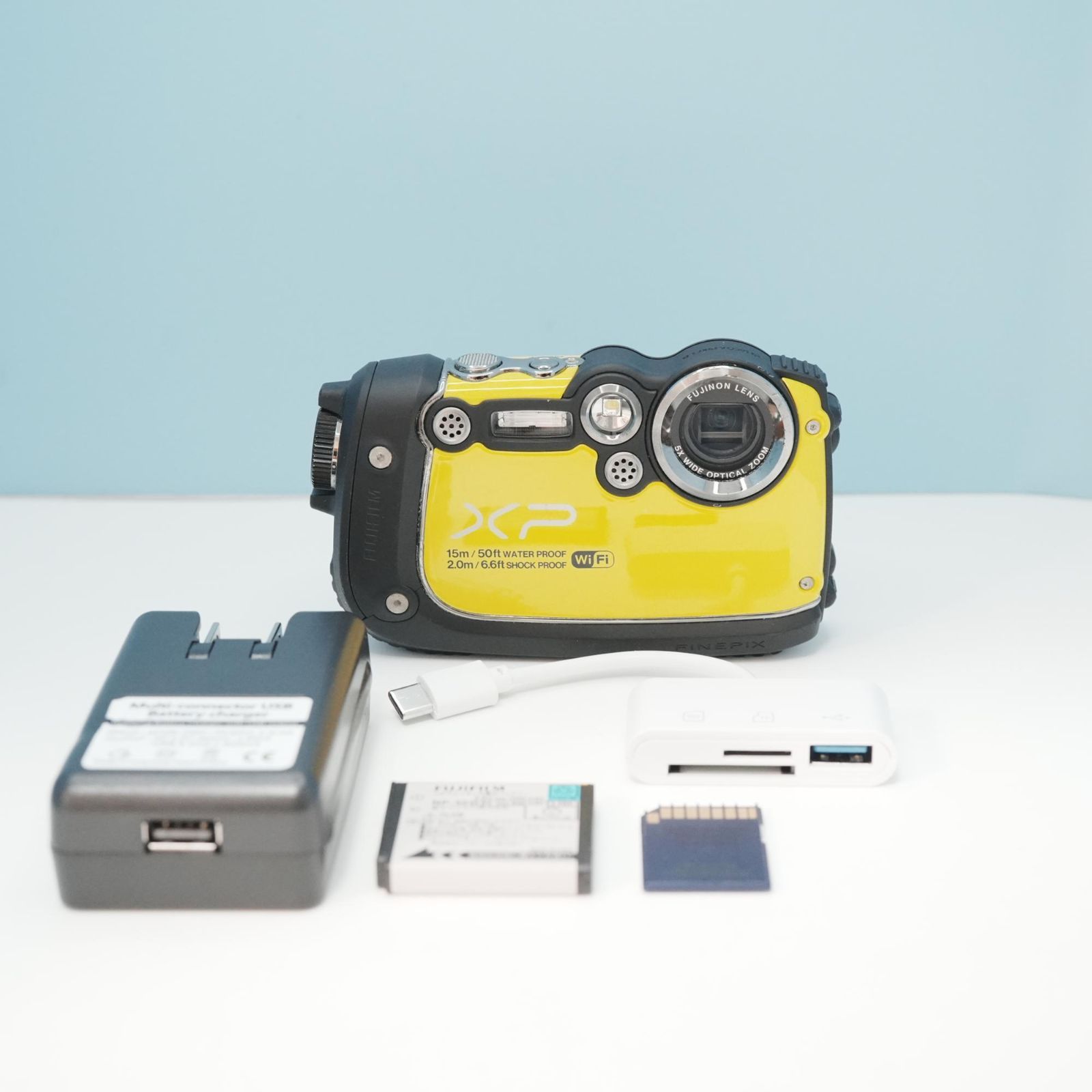 FUJIFILM FinePix XP200 デジカメ スマホ転送OK フルセット 美品 a6503