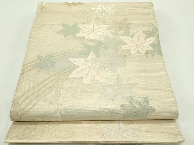 平和屋着物*夏物 六通柄袋帯 すず風 竜田川 金銀糸 正絹 逸品 CABG7261rv