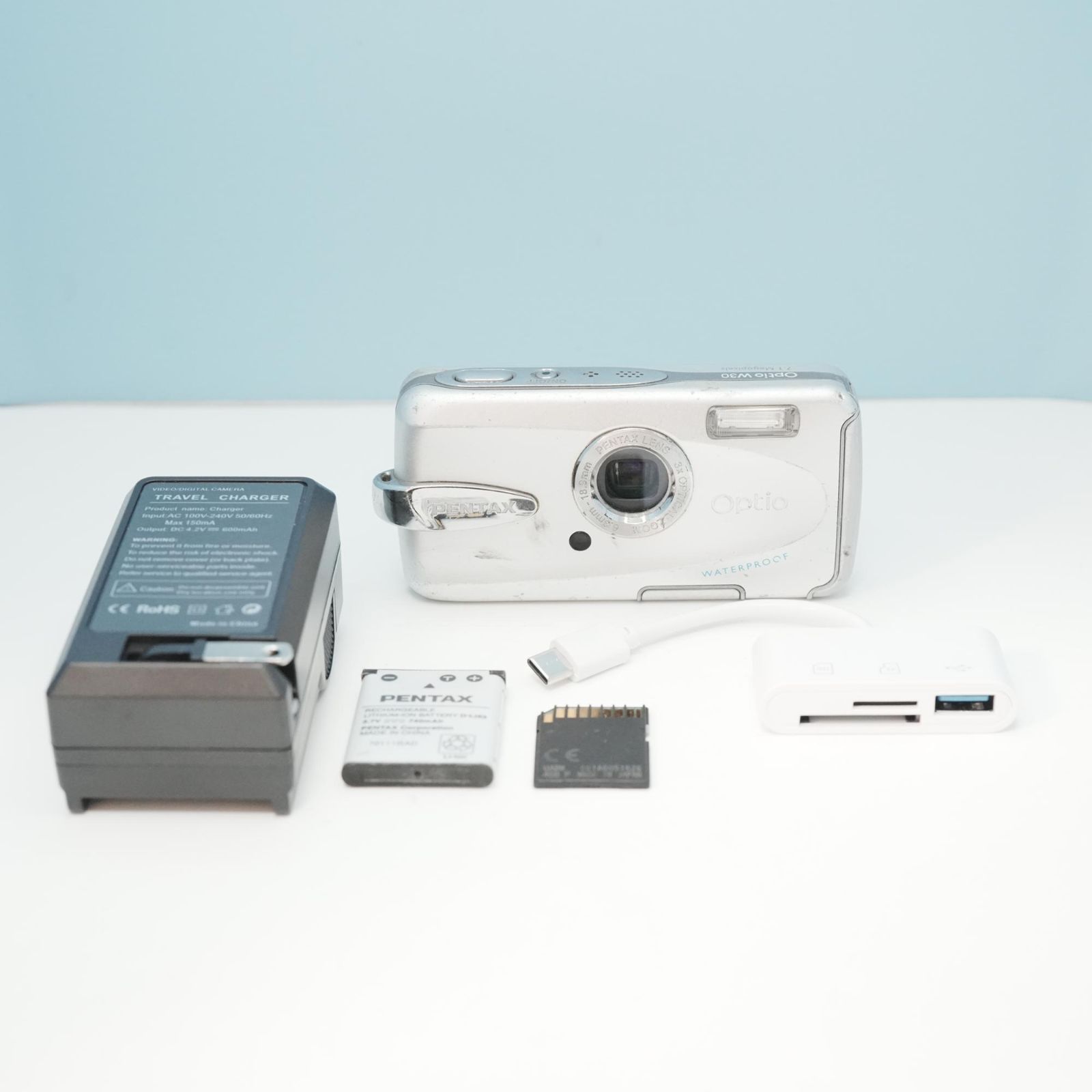 PENTAX Optio W30 デジカメ スマホ転送OK フルセット a6483 - メルカリ
