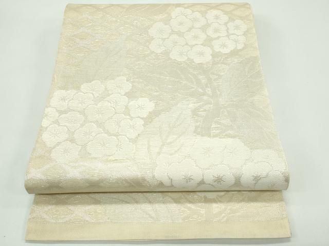 平和屋着物＊夏物　六通柄袋帯　紫陽花　銀糸　正絹　逸品　未使用　CABG7267rv