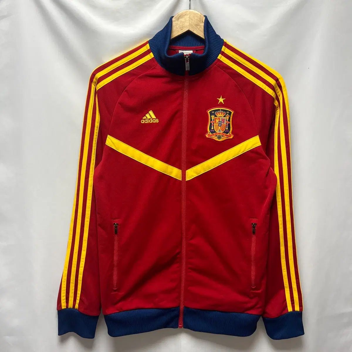 正規品/95 adidas アディダス スペイン サッカー 韓国国家代表 レッド 3本線 トラックジャージ/ジャージ