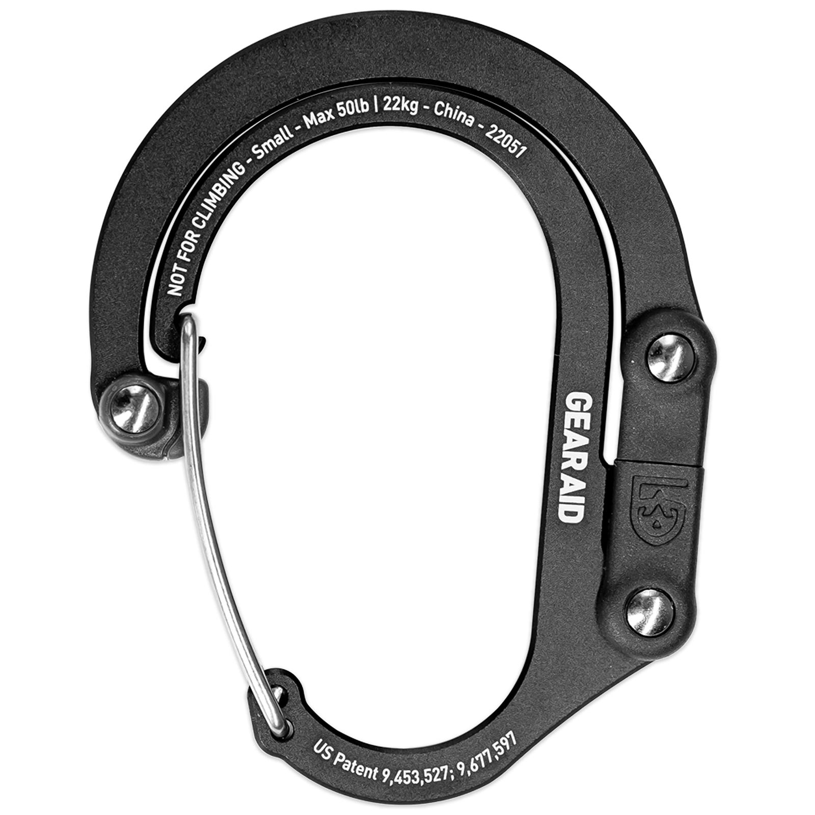 Gear Aid カラビナ型フック ヒーロークリップ スモール ステルスブラック 210012-010ma