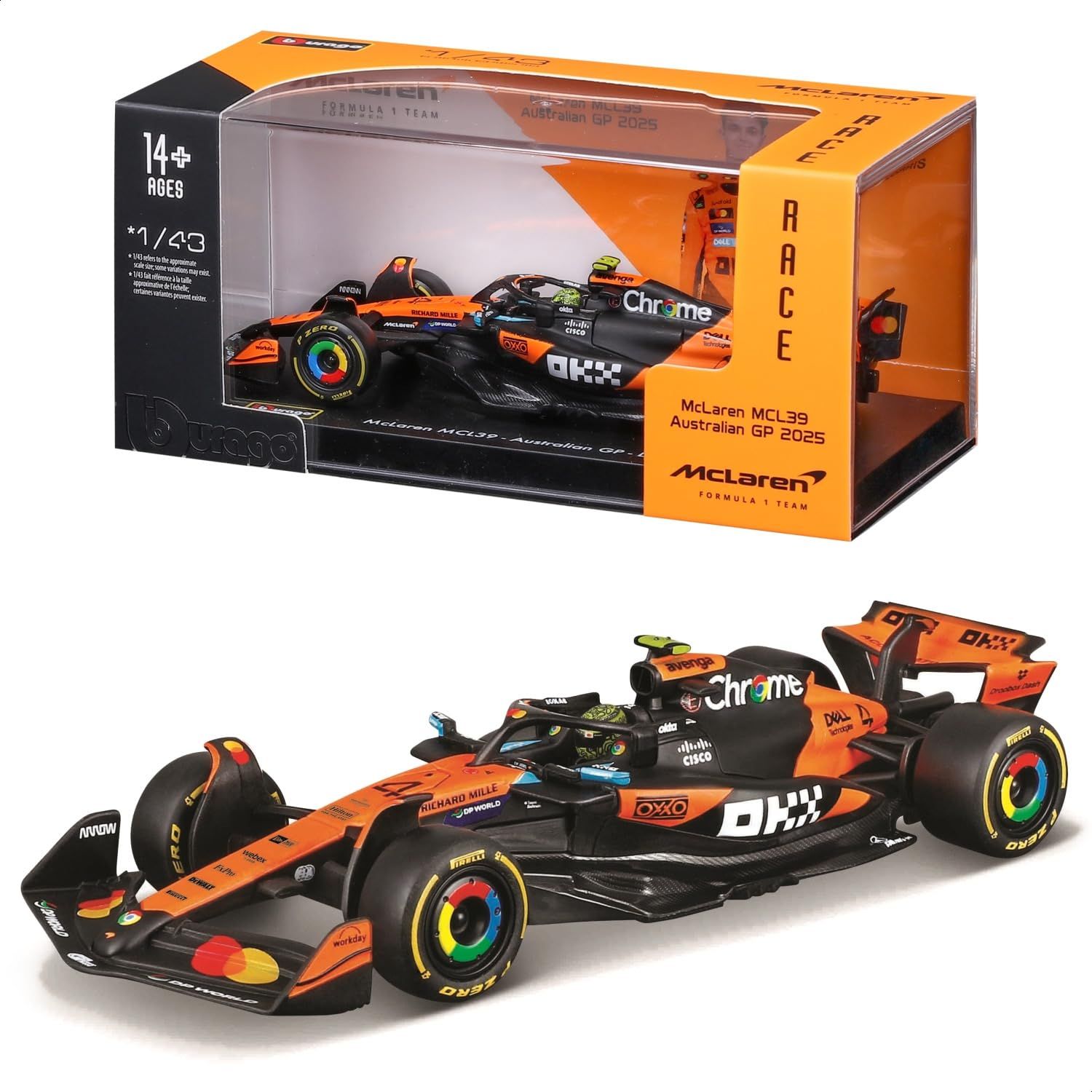 1/43 F1 ブラーゴ 【専用】 2025 マクラーレン F1 シグニチャーシリーズ 1/43 2025年モデル Bburago 4台セット ミニカー ミニカー