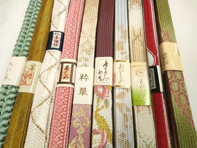平和屋着物●和装小物　帯締め10本セット　礼装用　組紐　手描友禅　高麗組　笹浪組　大和組　金銀糸　逸品　未使用　DABD8137zzz 11,856円