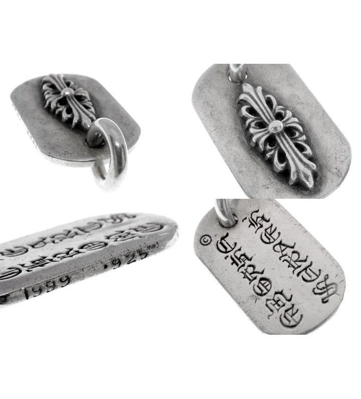 CHROME HEARTS クロムハーツ レイズドフローラルクロス ドッグ クロムハーツ CHROME HEARTS 【 RAISED DOGTAG 】 レイズドドッグタグ