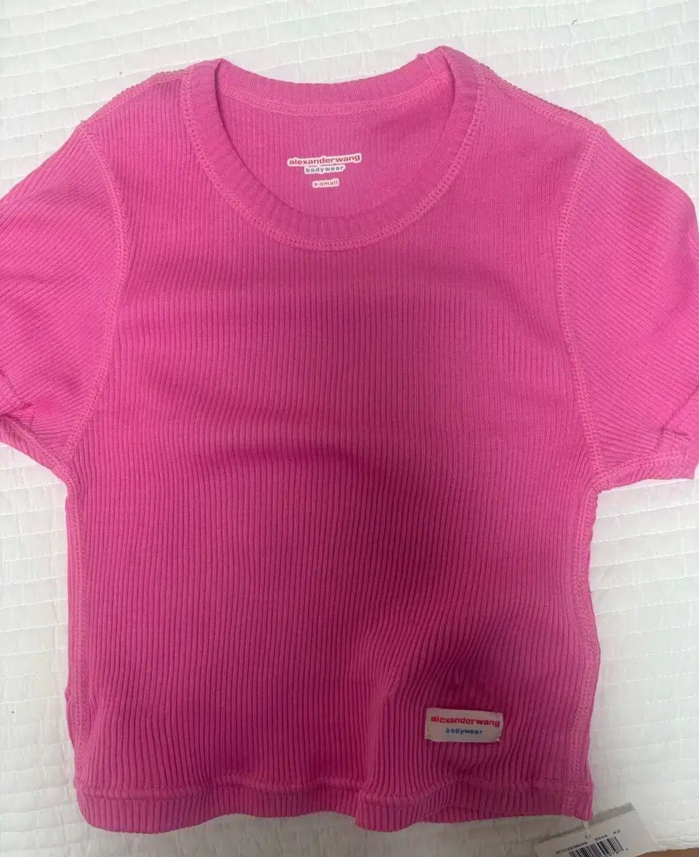 アレキサンダーワング ピンク リブ Tシャツ XS